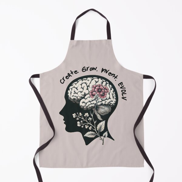 Item preview, Mental Wealth, Brain mental health psychology, pink flowers,anatomy watercolor art designed and sold by Collagedream.