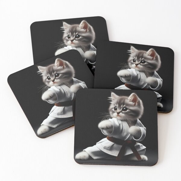 Item preview, Super cute cat Practicing martial arts [Karate, Judo, Aikido, Jujutsu,Taekwondo, Hapkido, Kuk Sool Won] designed and sold by Pawrizzma POD.