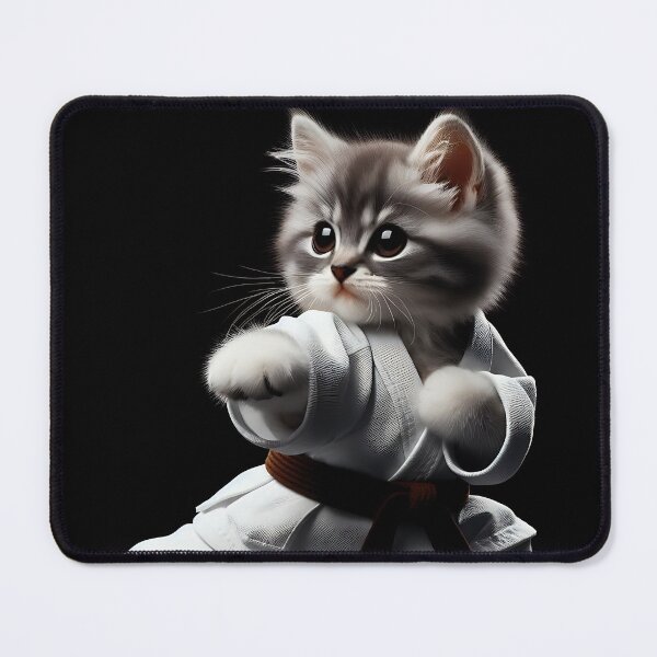 Item preview, Super cute cat Practicing martial arts [Karate, Judo, Aikido, Jujutsu,Taekwondo, Hapkido, Kuk Sool Won] designed and sold by Pawrizzma POD.