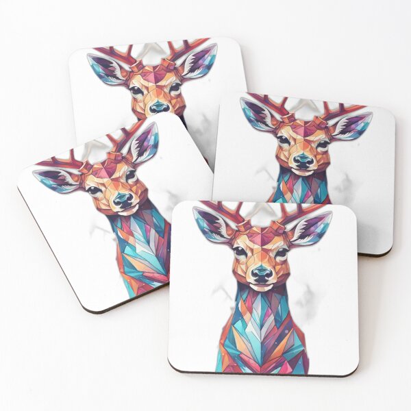 Item preview, Prismatic Deer: Geometric Majesty Meets Modern Art designed and sold by NEWMANTRENDS.