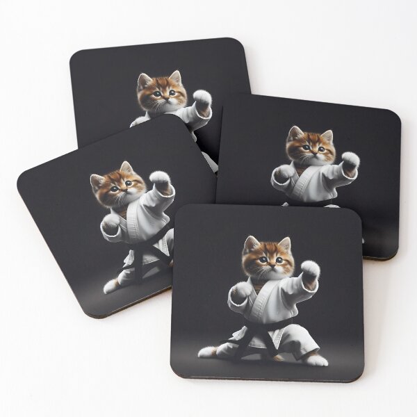 Item preview, Super cute cat Practicing martial arts [Karate, Judo, Aikido, Jujutsu,Taekwondo, Hapkido, Kuk Sool Won] designed and sold by Pawrizzma POD.