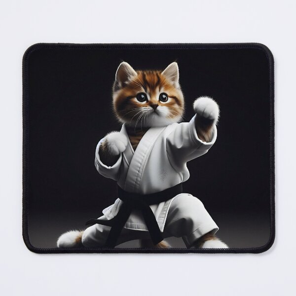 Item preview, Super cute cat Practicing martial arts [Karate, Judo, Aikido, Jujutsu,Taekwondo, Hapkido, Kuk Sool Won] designed and sold by Pawrizzma POD.