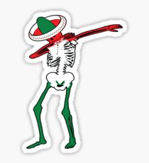 Cinco de Mayo Dab Skeleton Sticker