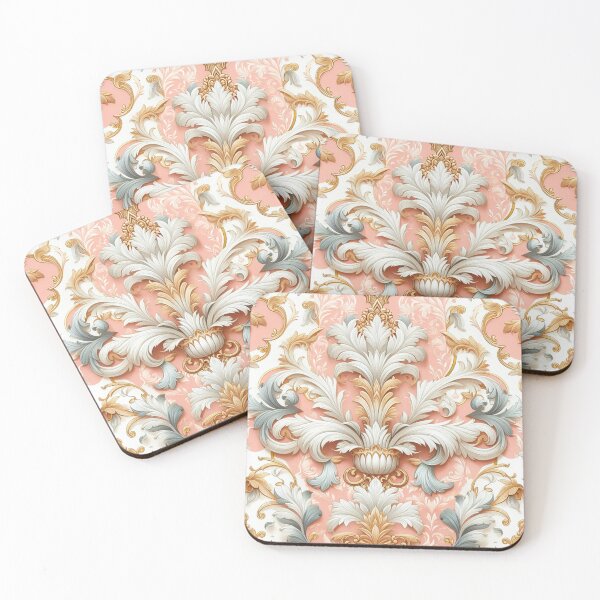 Item preview, Pink, White & Gold Damask designed and sold by DesignsByPrnces.