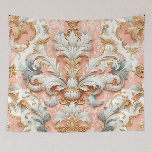 Item preview, Pink, White & Gold Damask designed and sold by DesignsByPrnces.