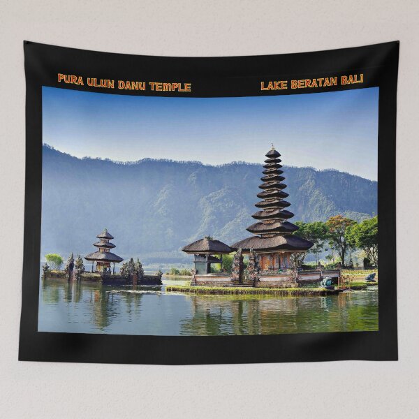 Item preview, BALI : Vintage Pura Ulun Danu Temple Print designed and sold by posterbobs.