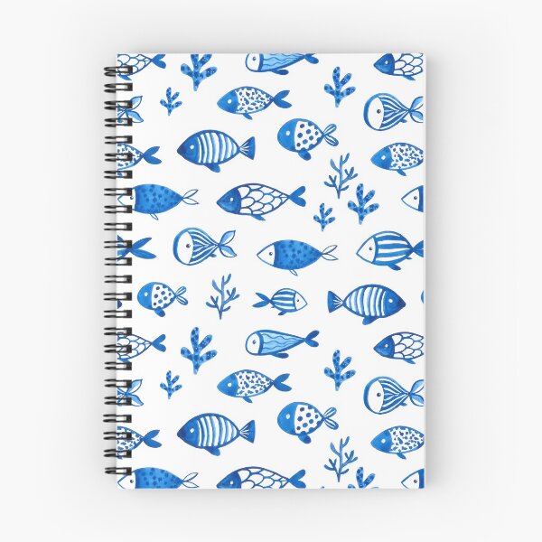 Item preview, Blue gouache fishes designed and sold by kostolom3000.