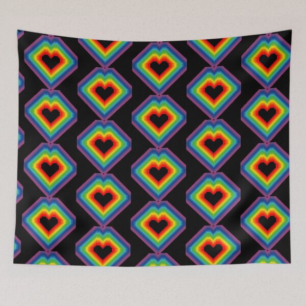 Item preview, Valentine pix, the pixelated rainbow heart from ByteMode designed and sold by ByteMode.