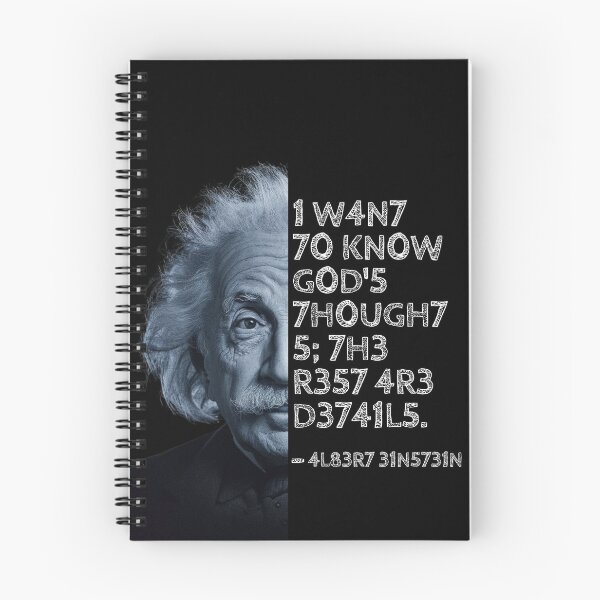 Item preview, Albert Einstein quote: I want to know God's thoughts; the rest are details. designed and sold by UrbanStoic.