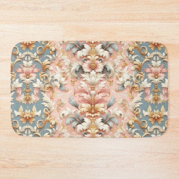 Item preview, Pink, Slate Blue & Gold Damask designed and sold by DesignsByPrnces.