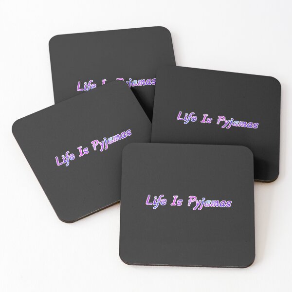 Item preview, 'Life Is Pyjamas' Text Art (British/English spelling) designed and sold by DreamFruit11.