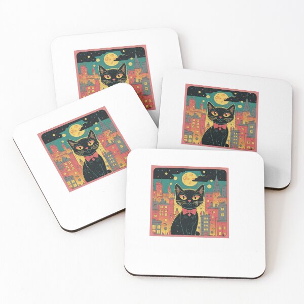 Item preview, Black Nocturnal cat designed and sold by ZMaria.