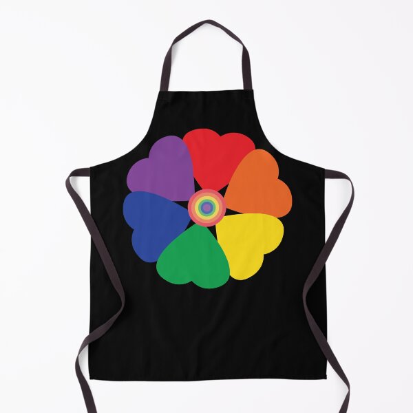 Item preview, LGBTQ Pride rainbow heart flower designed and sold by NobizArtwerkz.