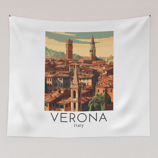 Item preview, A Vintage Travel Illustration of Verona - Italy designed and sold by GoodOldVintage.