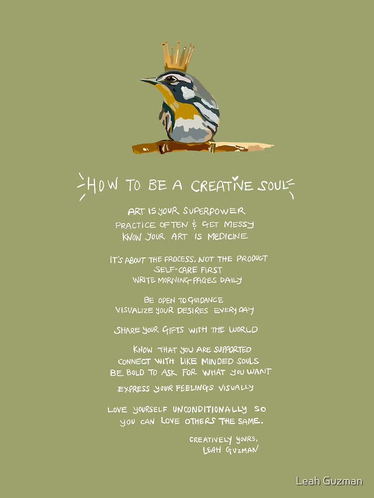 Thumbnail 3 of 3, Sticker, How To Be A Creative Soul in Green designed and sold by lovely84.