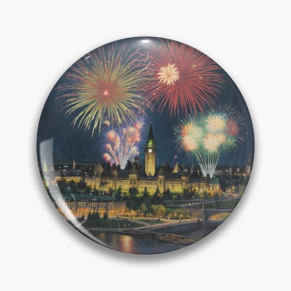Item preview, Fireworks Above Ottawa designed and sold by Burkae.