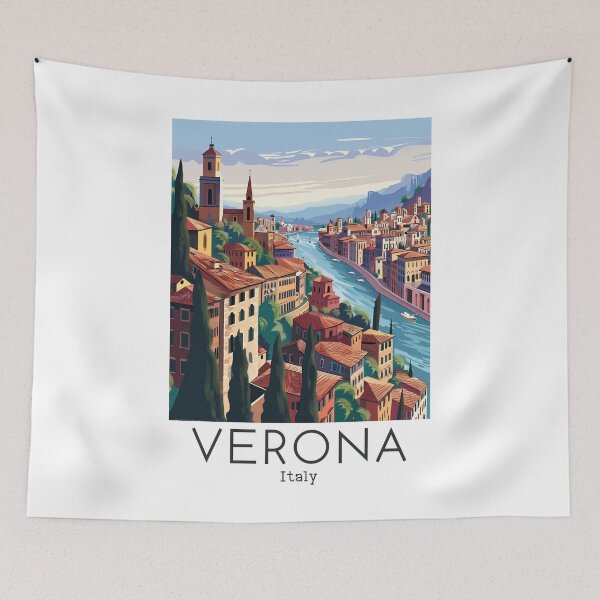 Item preview, A Vintage Travel Illustration of Verona - Italy designed and sold by GoodOldVintage.