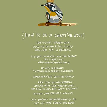 Artwork thumbnail, How To Be A Creative Soul in Green by Leah Guzman Studio
