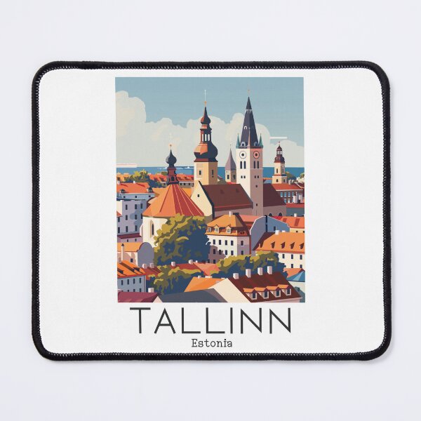 Item preview, A Vintage Travel Illustration of Tallinn - Estonia designed and sold by GoodOldVintage.