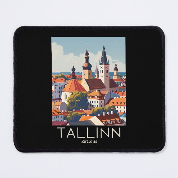 Item preview, A Vintage Travel Illustration of Tallinn - Estonia designed and sold by GoodOldVintage.