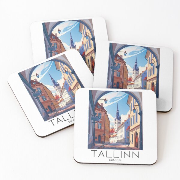 Item preview, A Vintage Travel Illustration of Tallinn - Estonia  designed and sold by GoodOldVintage.