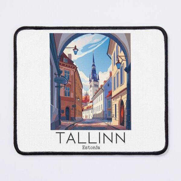 Item preview, A Vintage Travel Illustration of Tallinn - Estonia designed and sold by GoodOldVintage.