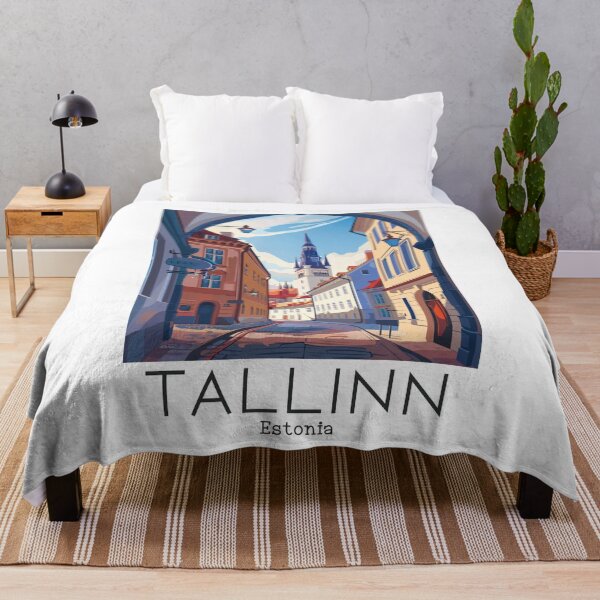 Item preview, A Vintage Travel Illustration of Tallinn - Estonia  designed and sold by GoodOldVintage.