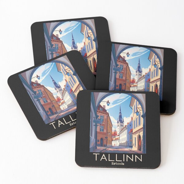 Item preview, A Vintage Travel Illustration of Tallinn - Estonia  designed and sold by GoodOldVintage.
