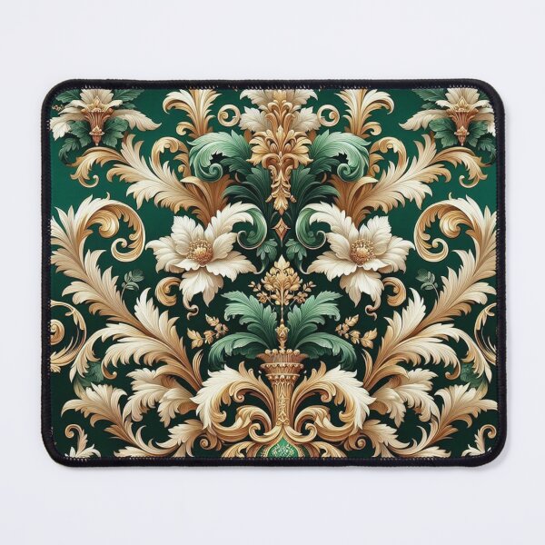 Item preview, Emerald Green & Gold Damask designed and sold by DesignsByPrnces.