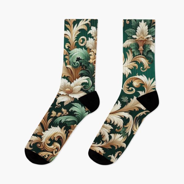 Item preview, Emerald Green & Gold Damask designed and sold by DesignsByPrnces.