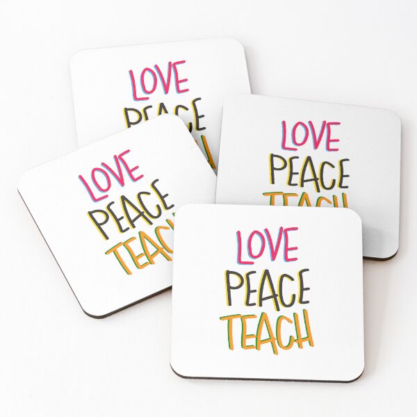 Item preview, Love Peace Teach text design. designed and sold by Riva Begum.