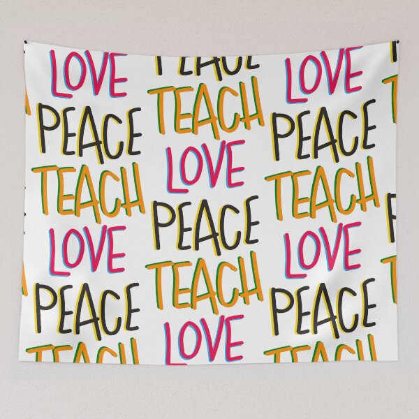 Item preview, Love Peace Teach text design. designed and sold by Riva Begum.