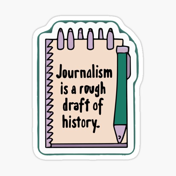 Item preview, Journalism Draft of History - Minimalist Notepad Design designed and sold by NiftyWrx.