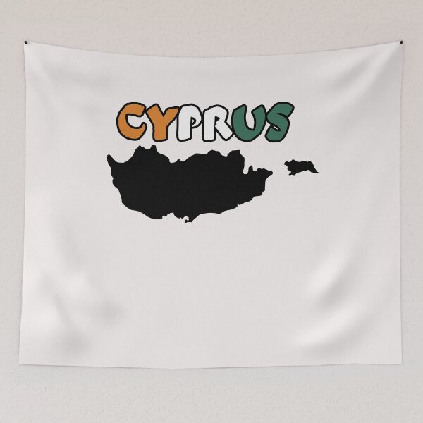 Item preview, Cyprus Flag Map designed and sold by AnimalsDH305.