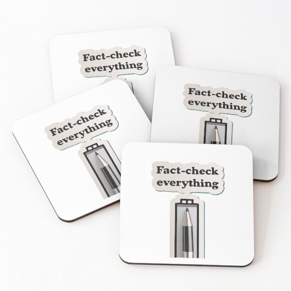 Item preview, Fact-Check Everything - Journalism Inspiration designed and sold by NiftyWrx.