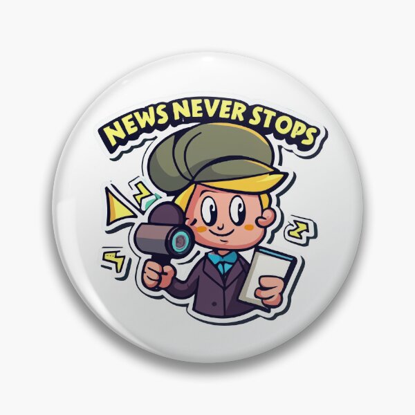 Item preview, Cartoon Reporter 'News Never Stops' Comic Style designed and sold by NiftyWrx.