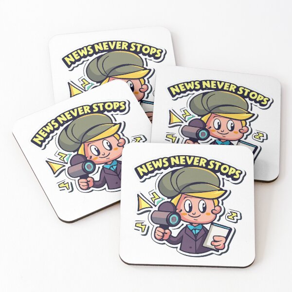 Item preview, Cartoon Reporter 'News Never Stops' Comic Style designed and sold by NiftyWrx.