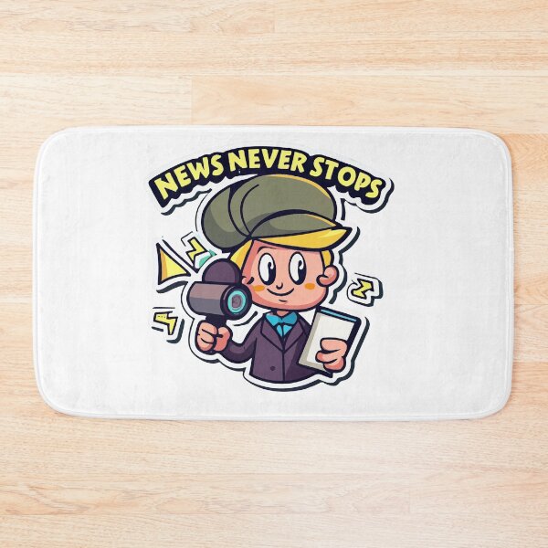 Item preview, Cartoon Reporter 'News Never Stops' Comic Style designed and sold by NiftyWrx.