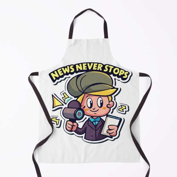 Item preview, Cartoon Reporter 'News Never Stops' Comic Style designed and sold by NiftyWrx.