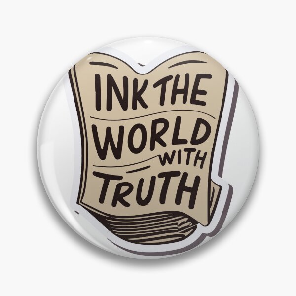 Item preview, Ink the World with Truth - Retro Journalism designed and sold by NiftyWrx.