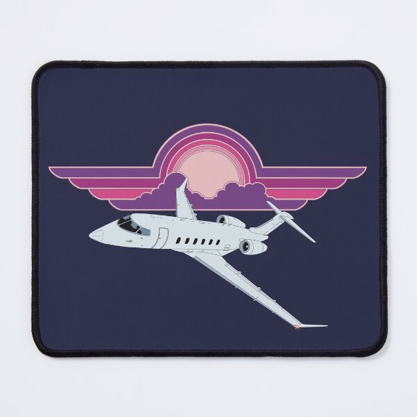 Item preview, Bombardier Challenger 350 Jet Sunset Pilot Wings Retro Aviation Design designed and sold by skye-studio.
