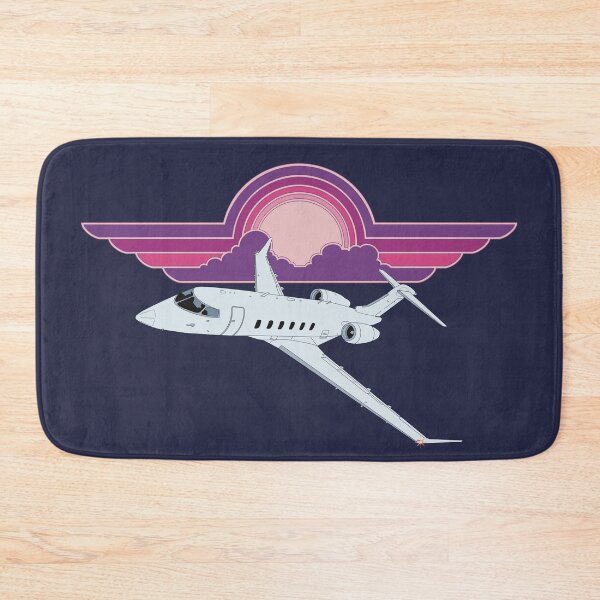 Item preview, Bombardier Challenger 350 Jet Sunset Pilot Wings Retro Aviation Design designed and sold by skye-studio.