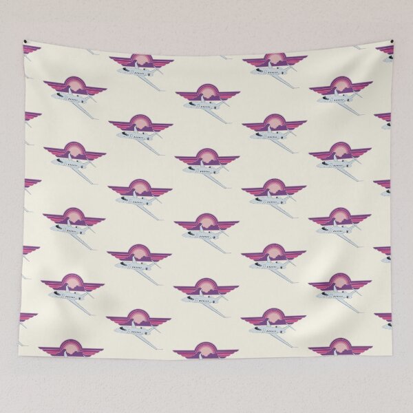 Item preview, Bombardier Challenger 350 Jet Sunset Pilot Wings Retro Aviation Design designed and sold by skye-studio.