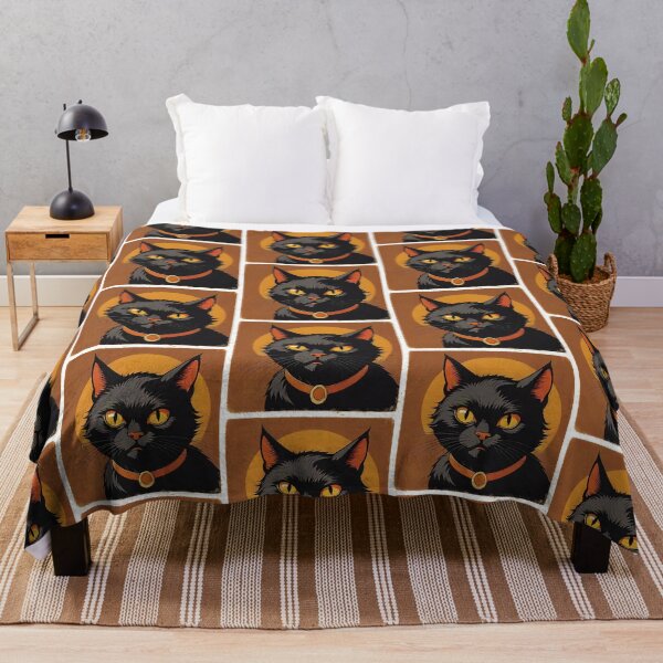 Item preview, Black cat with orange eyes  designed and sold by Rislam.