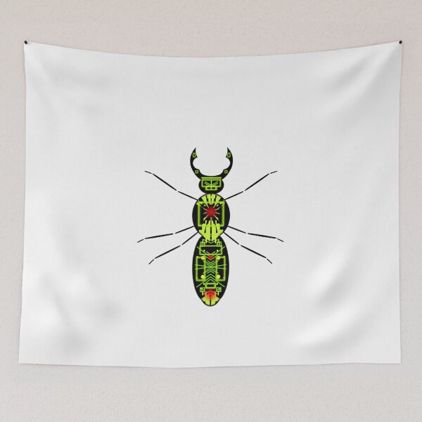 Item preview, Insect with Mandible - version 1 black orange and green cool digital art designed and sold by M-Lorentsson.