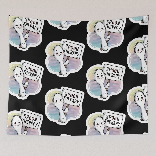 Item preview, Spoon Therapy for Fibromyalgia: A Cute and Funny Journey to Mental Health Awareness designed and sold by BrooklynRhodes.