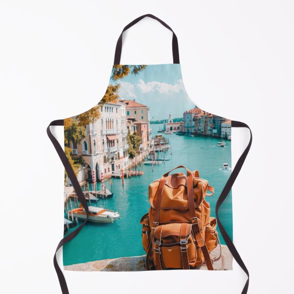 Item preview, Brown Backpack on Stone Bridge Over the River designed and sold by frequent-art.