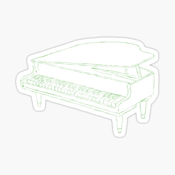 Item preview, Piano Grand Green Sketch designed and sold by clawinyourback.