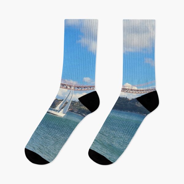 Item preview, Tejo river. Lisbon. The bridge and Cristo Rei designed and sold by Tereza Pilar  Art.