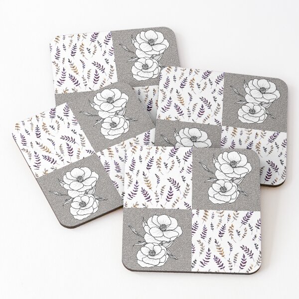Item preview, White Flower With Leaves Pattern designed and sold by Printhubs123.